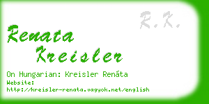 renata kreisler business card
